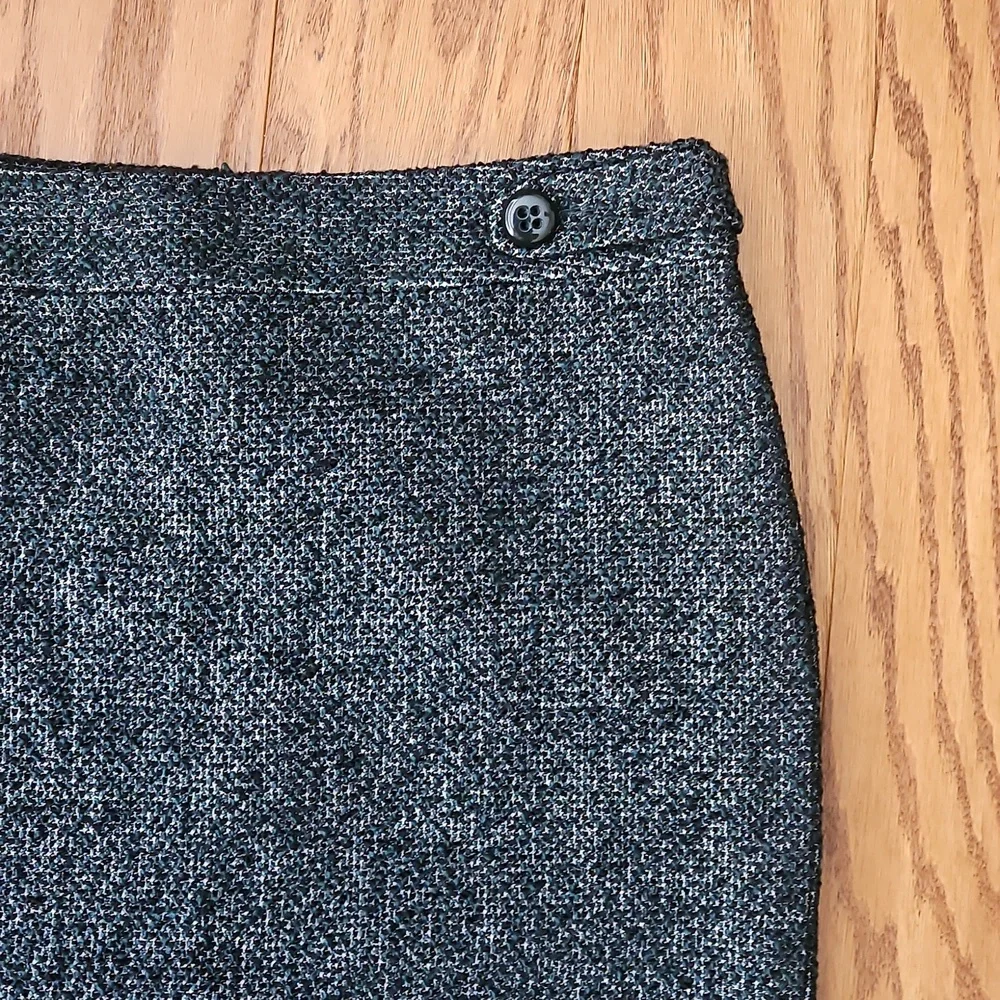 Ann Taylor Womens Green Boucle Skirt Sz 10 Petite